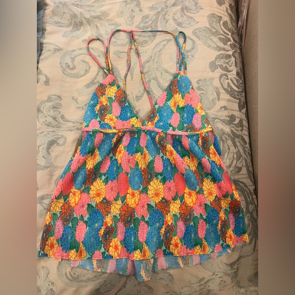 Zara Floral Strappy Tank Top